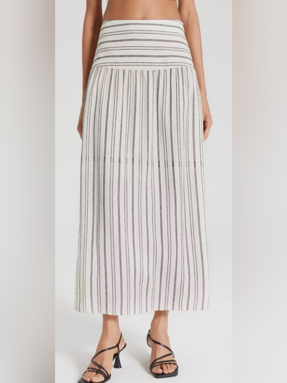 NWT A New Day Women's Pleated Curved Yoke Maxi A-Line Skirt size 4